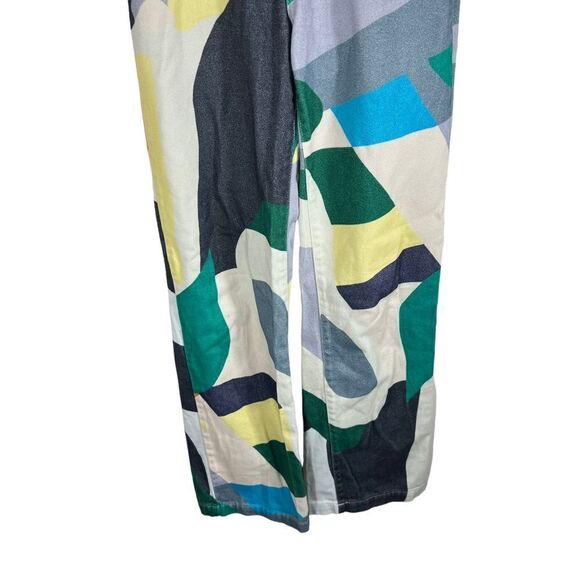 Jaded London Abstract Art Print Flare Leg Jeans - Picture 5 of 8